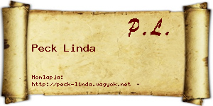 Peck Linda névjegykártya